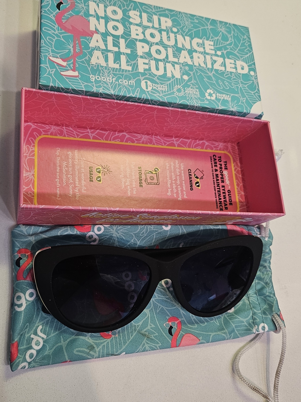 Goodr Cat Eye Polarized Sunglasses in Black